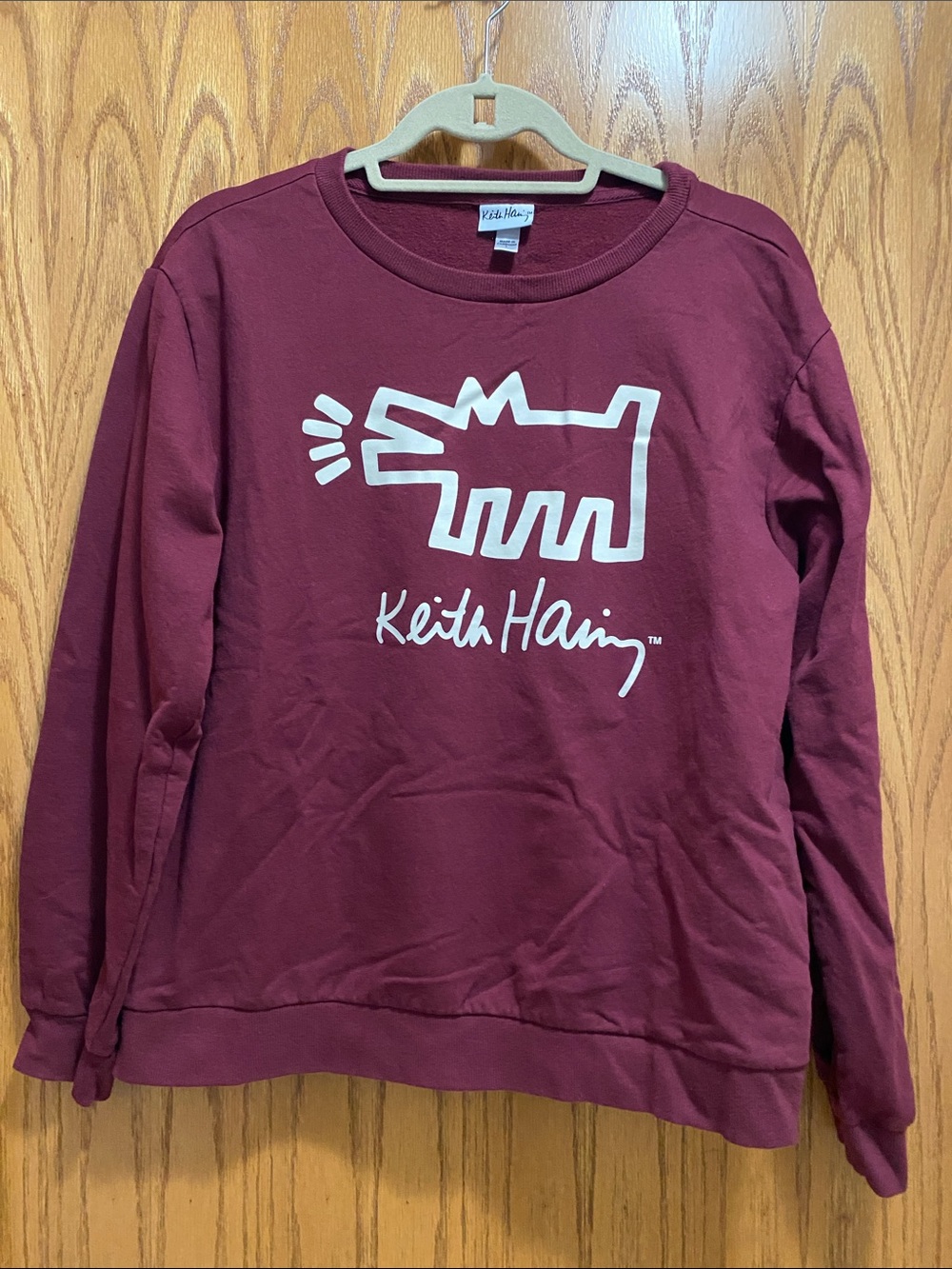 Keith Haring Maroon Graphic Sweatshirt Size L